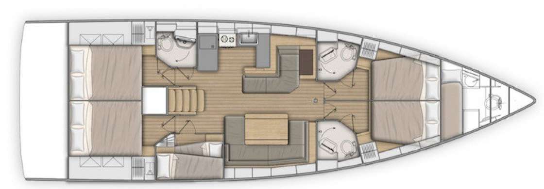 Plans du bateau Oceanis 51.1