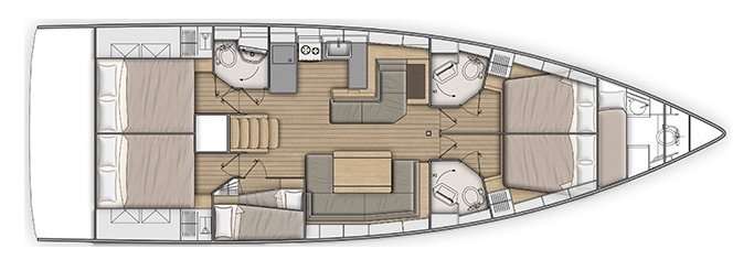 Plans du bateau Oceanis 51.1