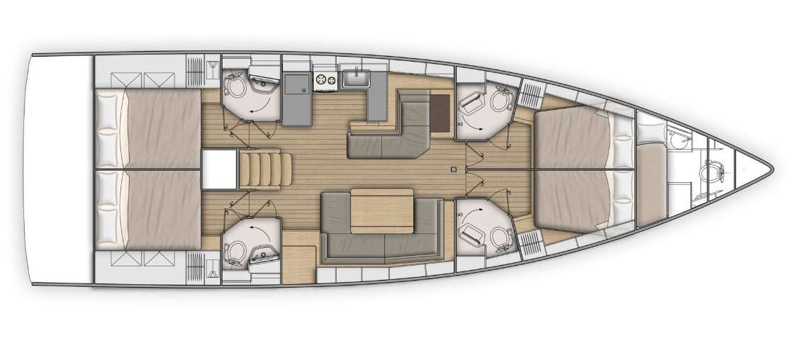 Plans du bateau Oceanis 51.1