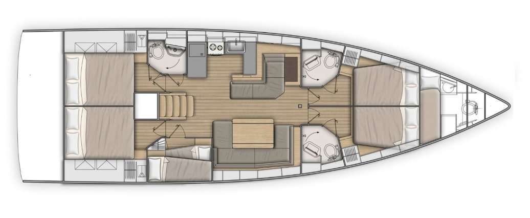 Bootslayouts Oceanis 51.1