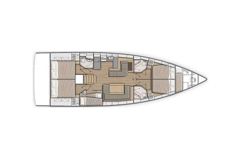 Piano della barca Oceanis 51.1