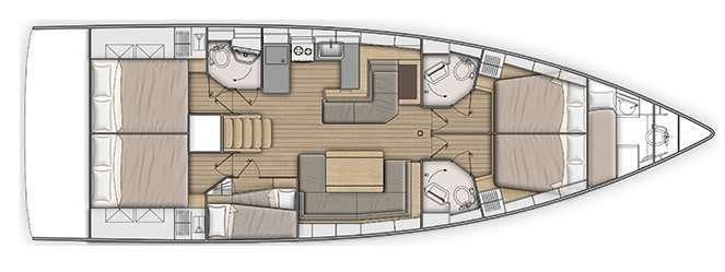 Plans du bateau Oceanis 51.1