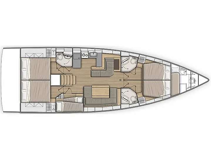 Bootslayouts Oceanis 51.1