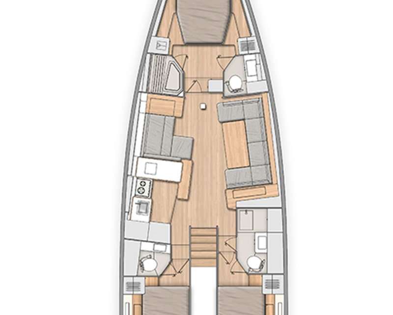 Plans du bateau Oceanis 54