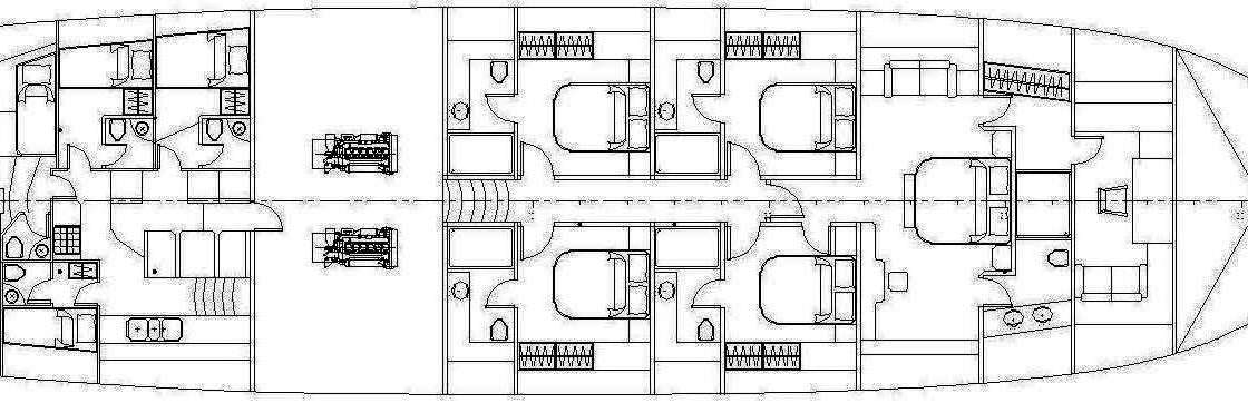 Layout of the boat Papa Joe