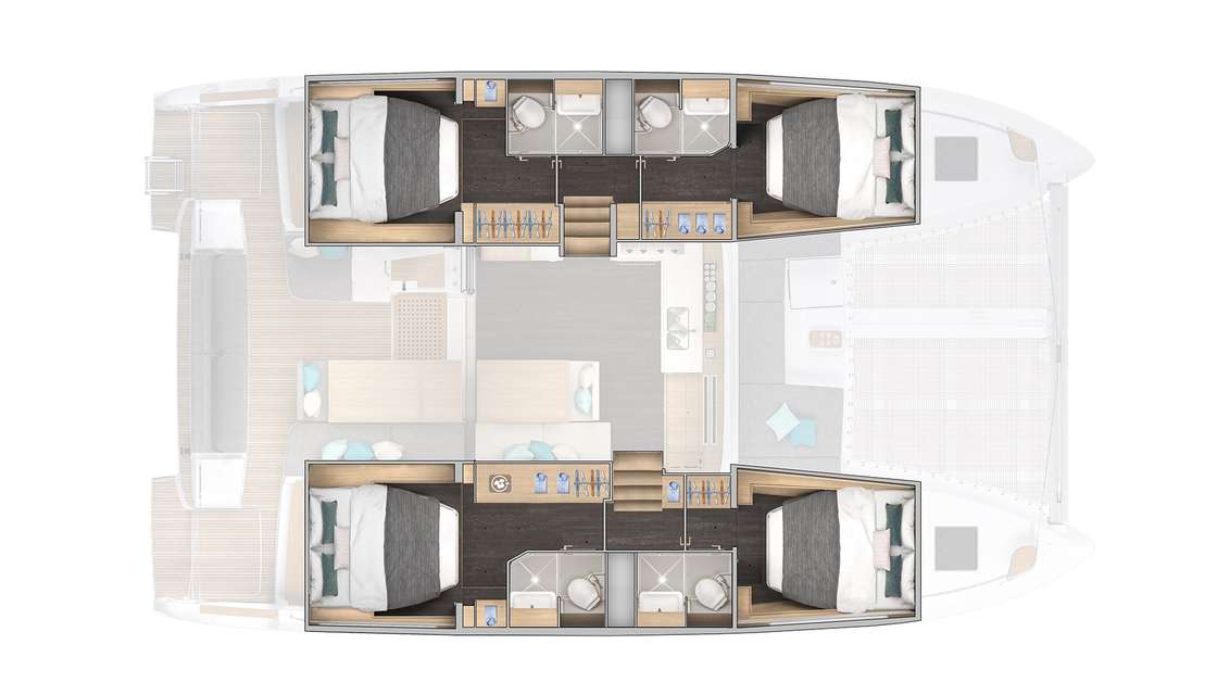 Plans du bateau Lagoon 43