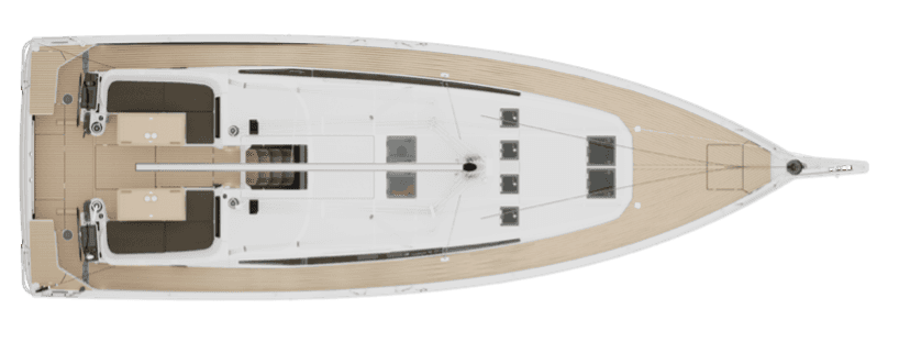 Layout of the boat Sun Odyssey 455