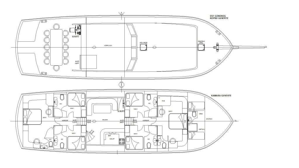 Plans du bateau Ionian Dream