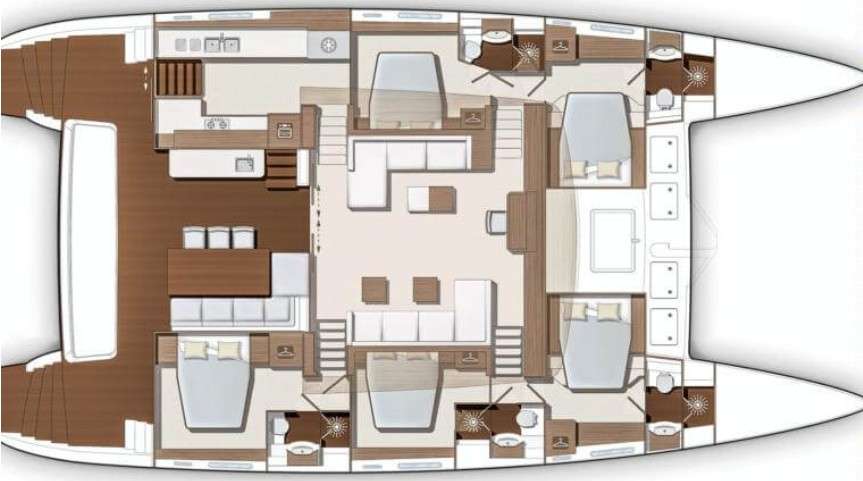Piano della barca Lagoon 630 MY