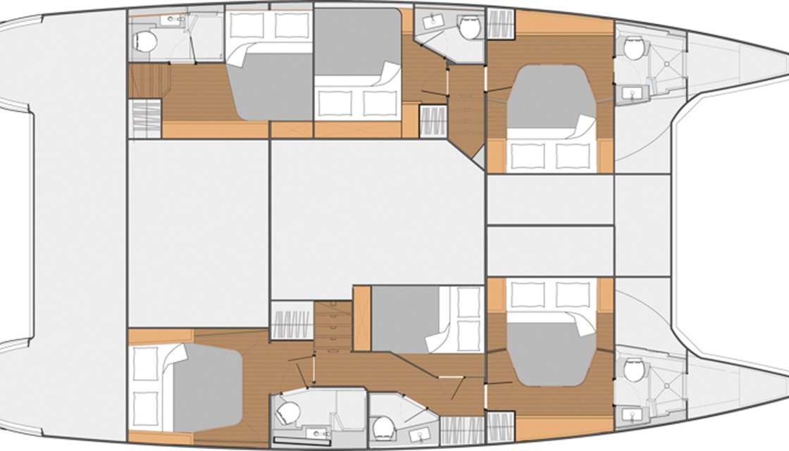 Layout of the boat Saba 50