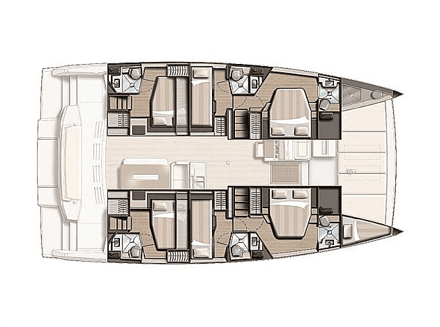 Distribución del barco Bali 4.8