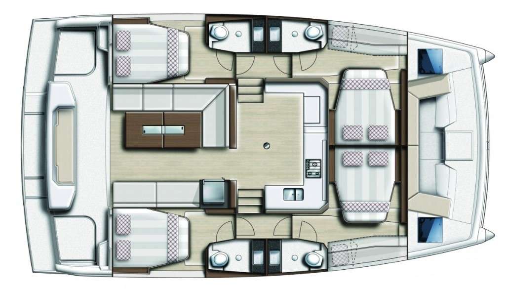 Layout of the boat Bali Catspace Voile