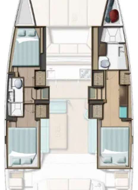 Distribución del barco Bali Catsmart