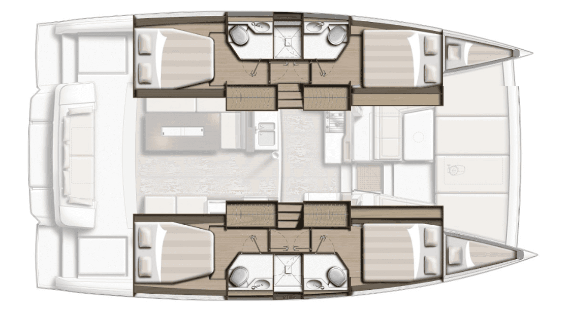 Piano della barca Bali 4.2