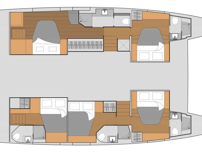 Layout of the boat Aura 51