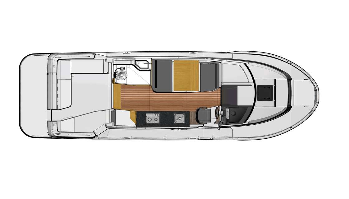 Layout of the boat Suncamper 35