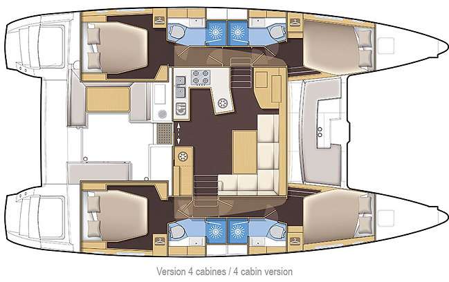 План яхты Lagoon 450 F