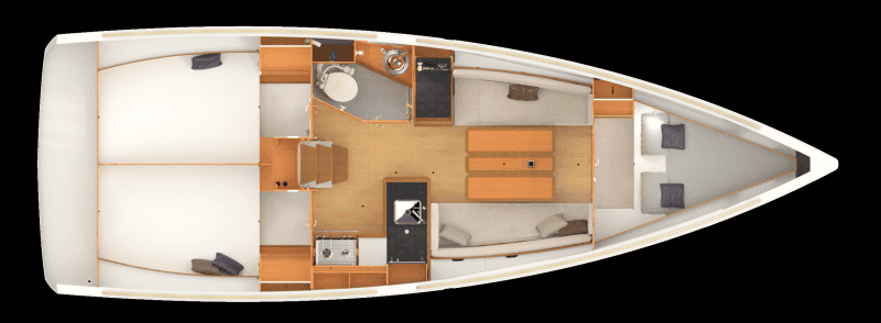 Plans du bateau Sun Odyssey 349