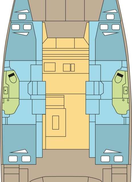 Layout of the boat Bali Catsmart