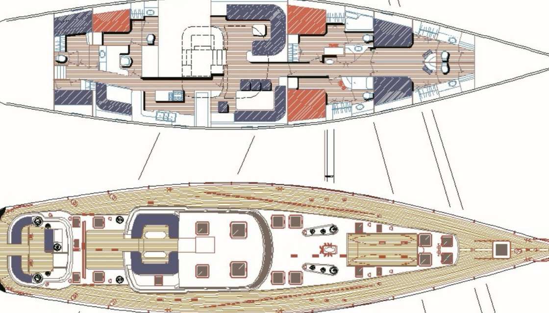 Piano della barca Custom 105