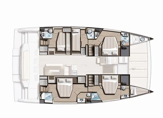 Layout of the boat Bali 4.8