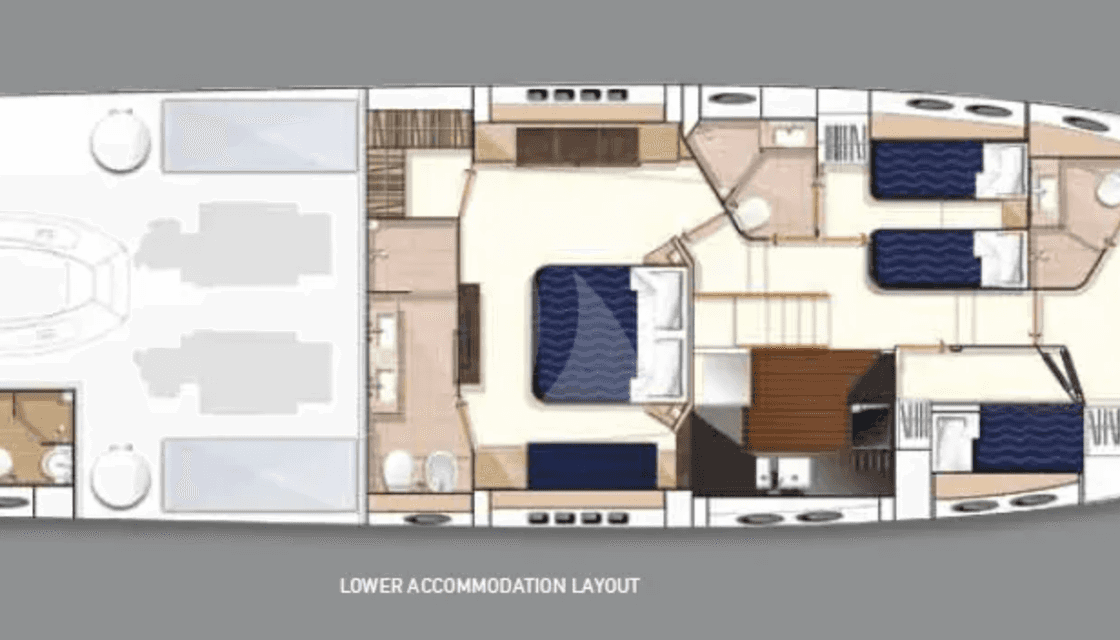 Distribución del barco Princess V78