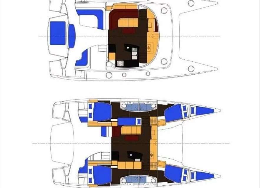 План яхты Salina 48