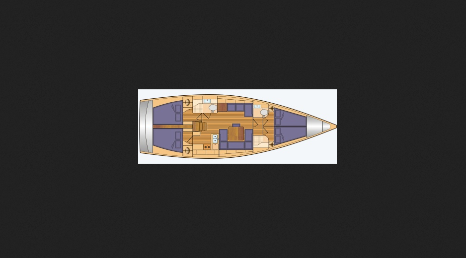 Distribución del barco Hanse 458