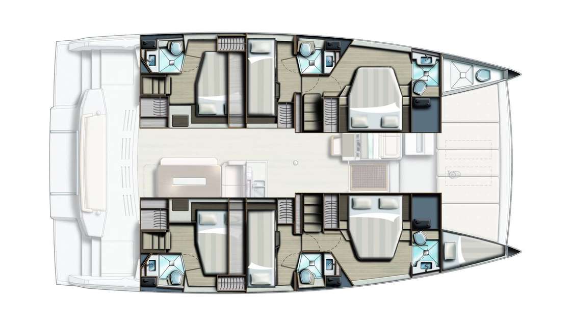 Piano della barca Bali 4.8