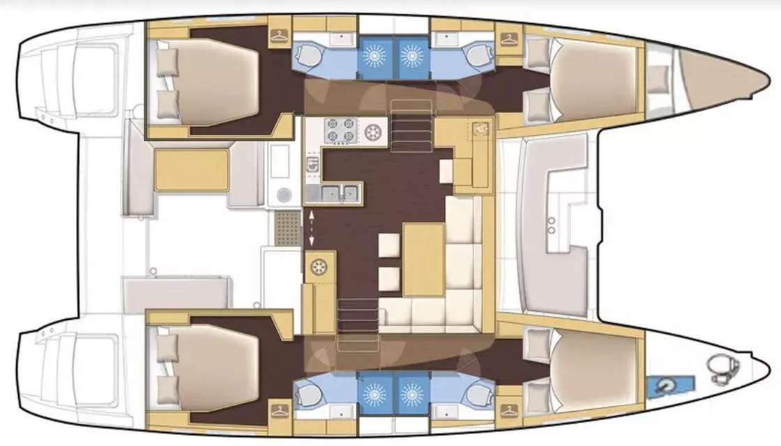 Plans du bateau Lagoon 46