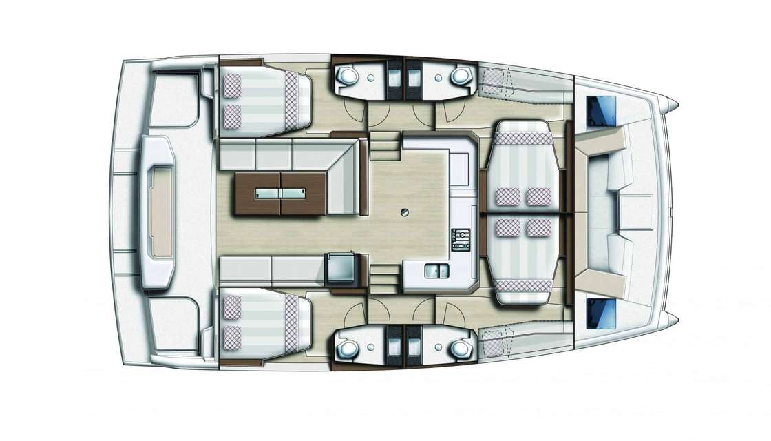 Layout of the boat Bali Catspace Voile