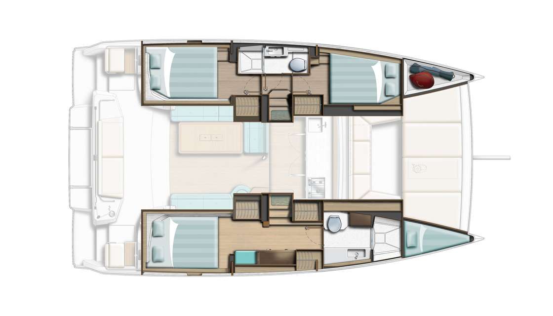 Distribución del barco Bali Catsmart