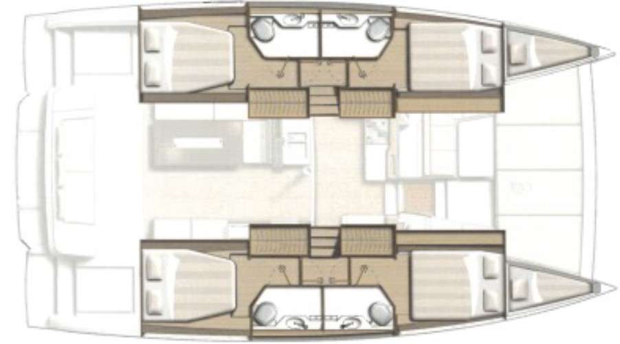 Piano della barca Bali 4.2