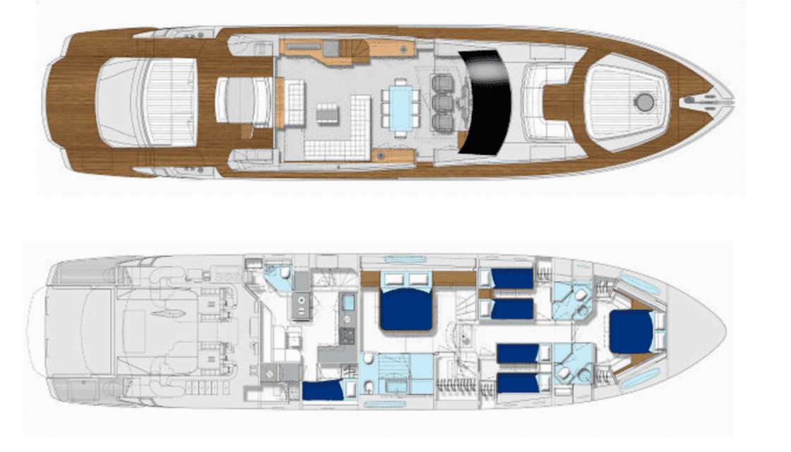 Plans du bateau Pershing 80
