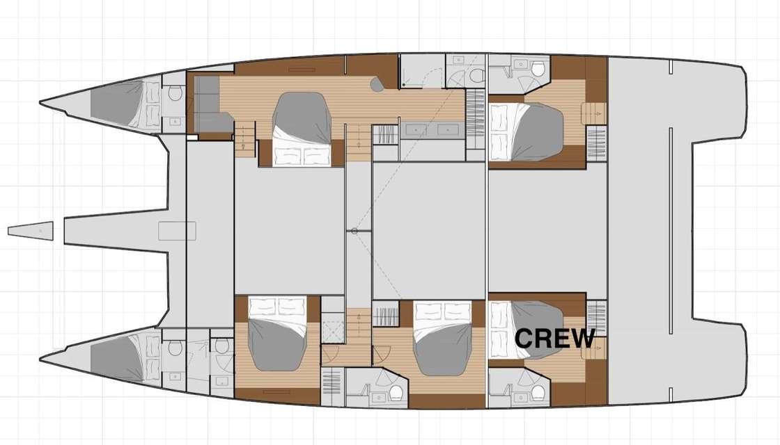 Layout of the boat Alegria 67