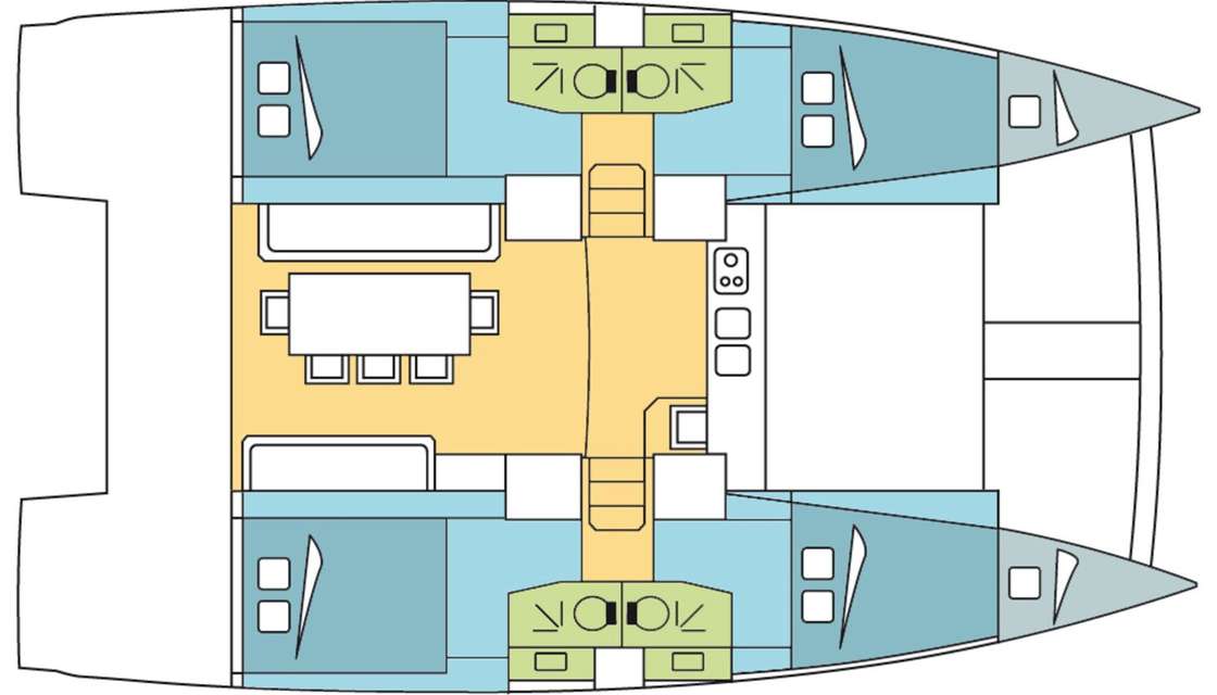 Layout of the boat Bali 4.0