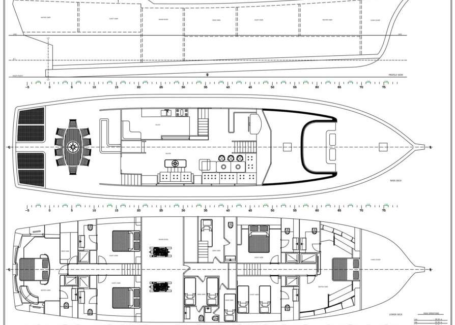Layout of the boat Virtuoso