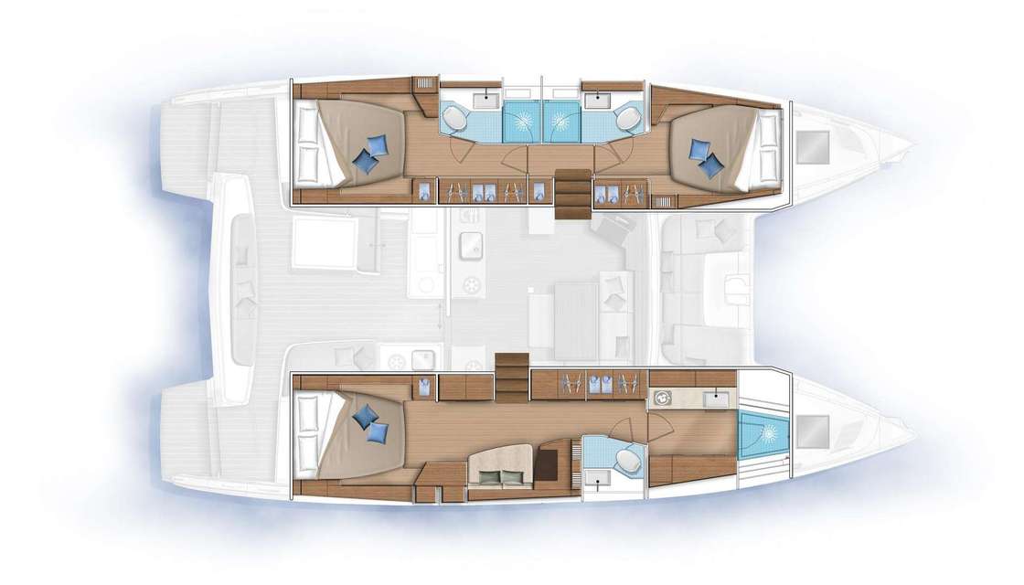Distribución del barco Lagoon 46