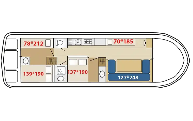 Layout of the boat Espade Concept Fly