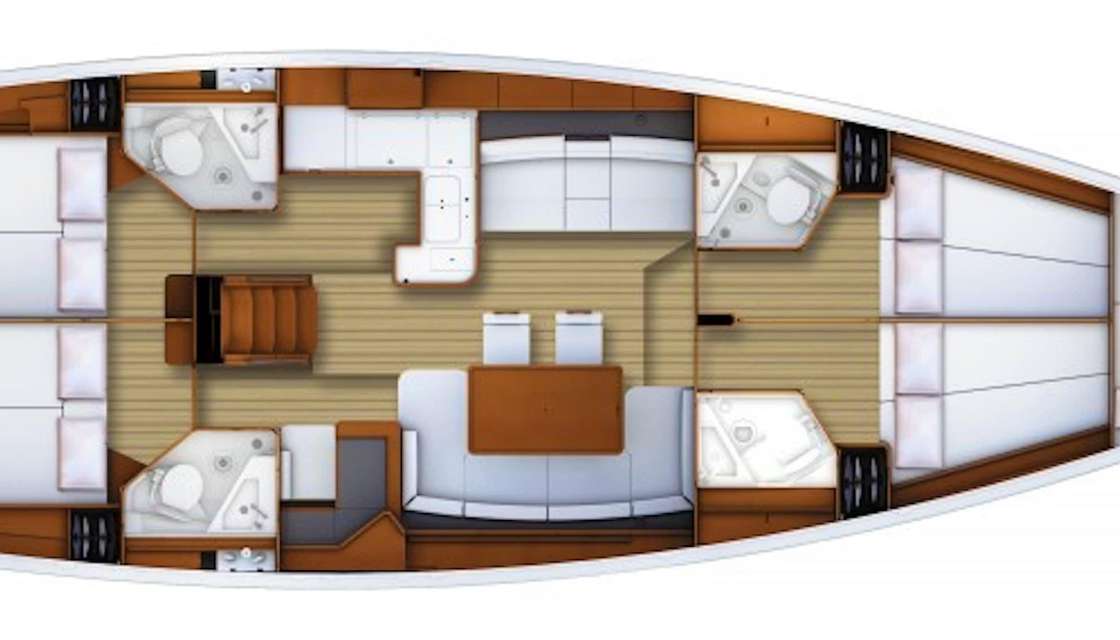 Piano della barca Jeanneau 53