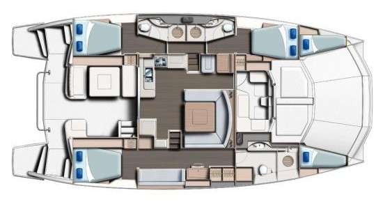 Distribución del barco Leopard 51 PC