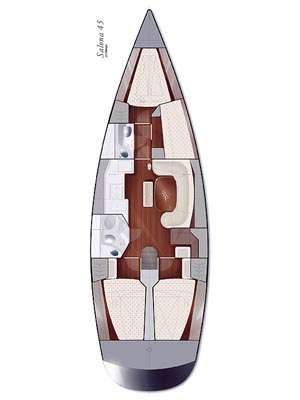 Distribución del barco Salona 45