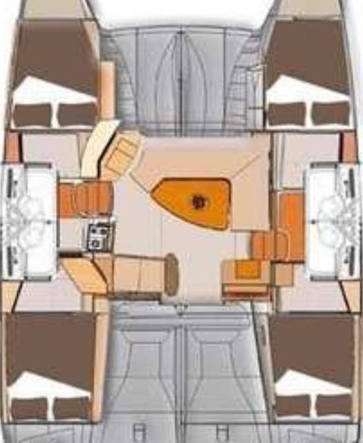 Layout of the boat Lipari 41
