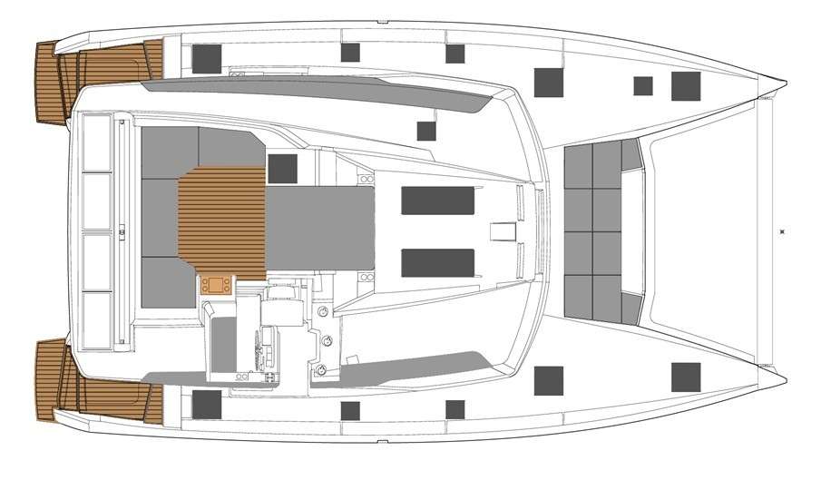 Layout of the boat Elba 45