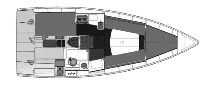 Piano della barca RM 880 biquille