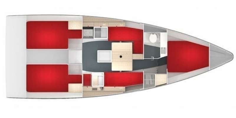 Layout of the boat Pogo 36