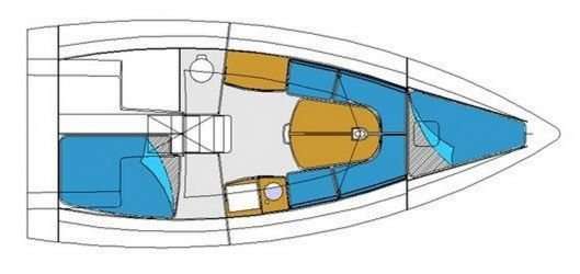 Layout of the boat Pogo 8.50