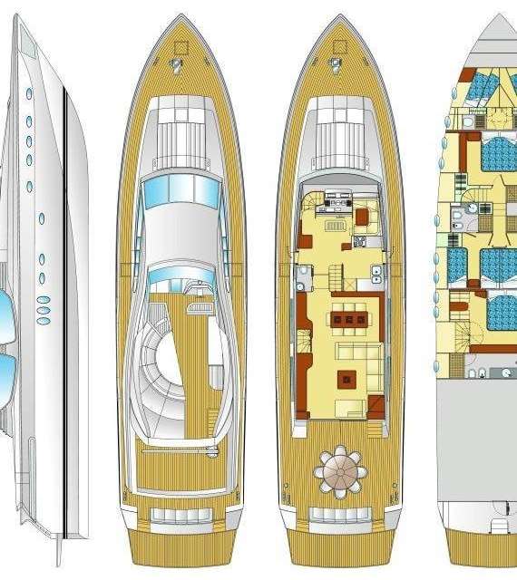 Plans du bateau Posillipo 88 Fly Bridge