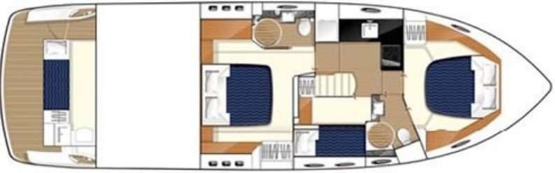 Distribución del barco Princess 50