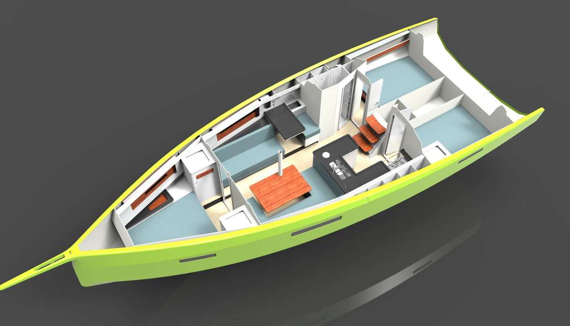 Layout of the boat RM 1180